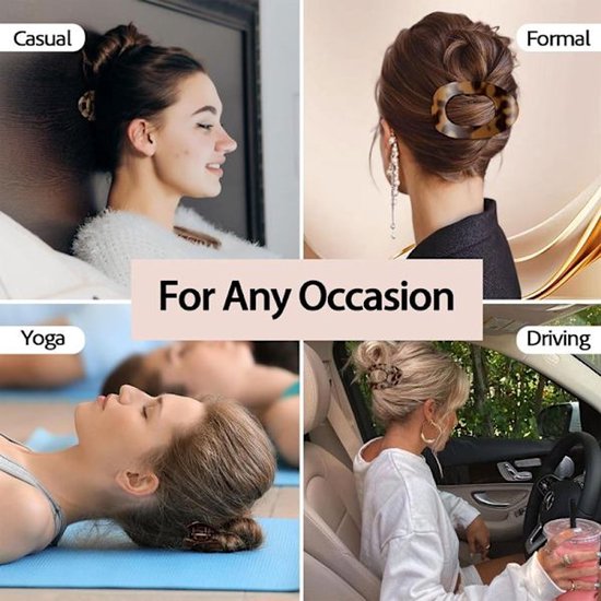 Women's Hair Clips - Curved Design - Perfect for Lying or Running - Matte Finish for a Secure Hold - Suitable for Thin or Thick Hair - 4 Pieces - Image 5