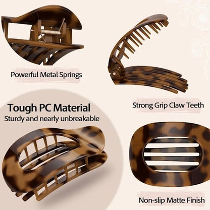 Women's Hair Clips - Curved Design - Perfect for Lying or Running - Matte Finish for a Secure Hold - Suitable for Thin or Thick Hair - 4 Pieces - Image 6