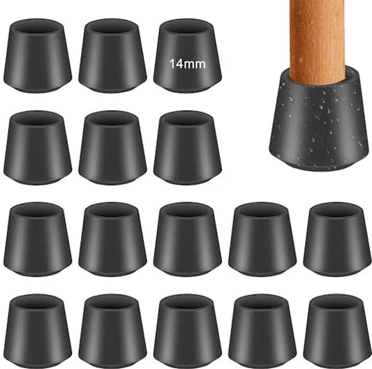 Chair protectors - Set of 16 furniture protectors | Felt chair leg protectors, black