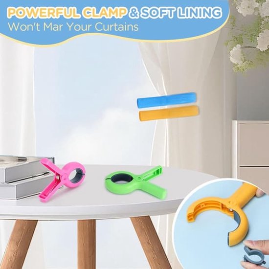 Large Clothes Pegs - 8-Pack Towel Clips - Suitable for Sunbeds, Swimming Pools and Cruise Ships - Image 4