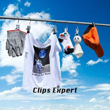 Small hanger - suitable for hanging small items - sock clips - towel clips (10 pieces) - Image 6