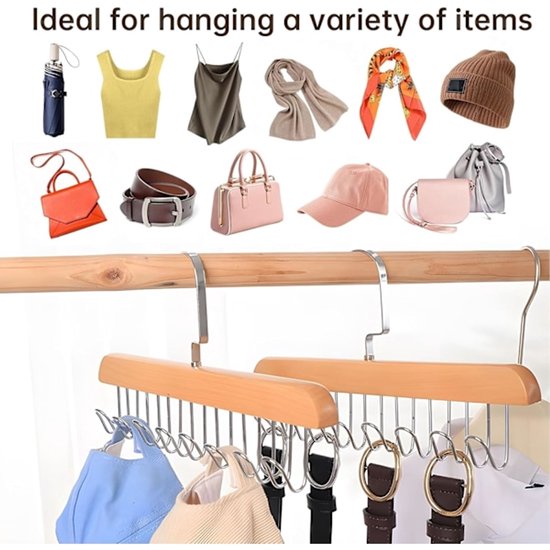 Non-slip hangers for coats, underwear, sweaters and vests - including 8 hooks (pack of 2) - Image 2