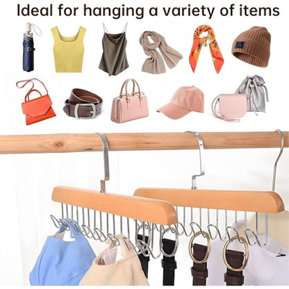 Non-slip hangers for coats, underwear, sweaters and vests - including 8 hooks (pack of 2) - Image 2
