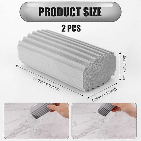 Dust Removal Sponges - Double-Sided Sponges for Wet Cleaning - Dust Removal Cloths - Reusable Sponges for Wet Cleaning - 2-Pack - Image 2