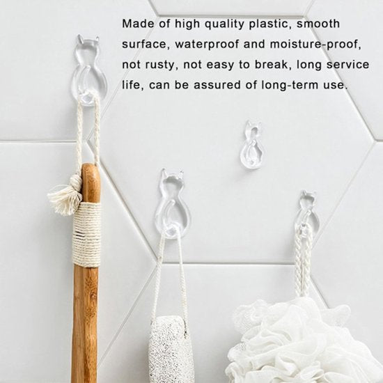 Traceless Self-Adhesive Hooks - Self-Adhesive Wardrobe Hooks - Wall Stickers - 12 Pieces - Bedroom - Behind the Door - Keychain - Image 2