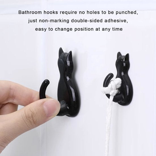 Traceless Self-Adhesive Hooks - Self-Adhesive Wardrobe Hooks - Wall Stickers - 12 Pieces - Bedroom - Behind the Door - Keychain - Image 3