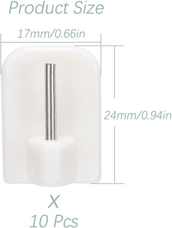 Self-adhesive key hooks - 10 pieces - Image 3