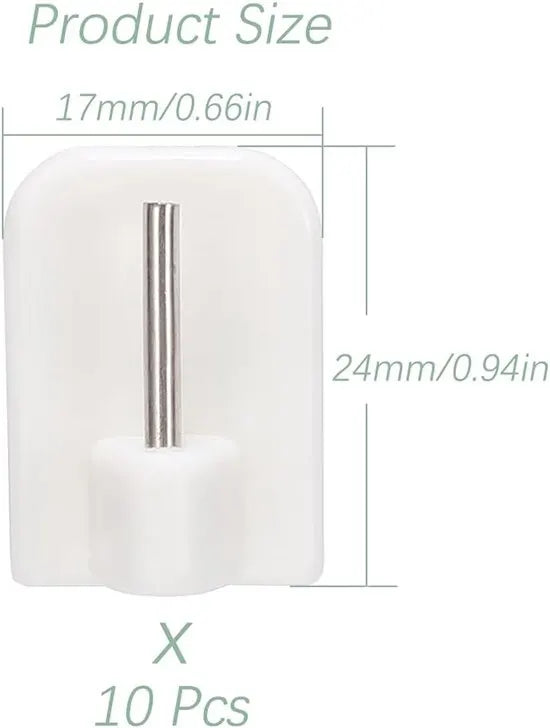 Self-adhesive key hooks - 10 pieces - Image 3