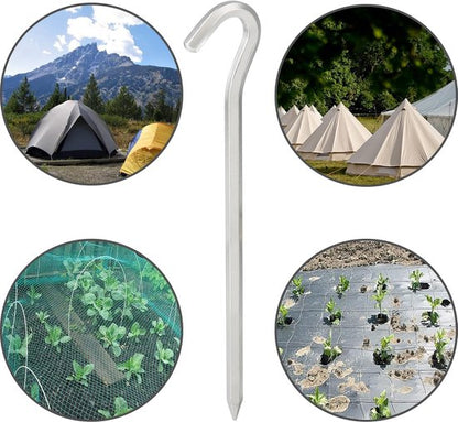 Tent peg - 8 cm / 7 inch - Metal aluminum awning peg - Camping peg Tent anchor - Silver - Image 4