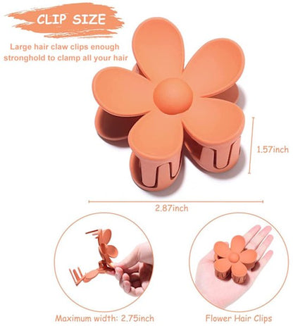 Flower clip - Sweet temperament hair clip - Fresh women's hair clip - Candy color - 8 pieces - Image 2