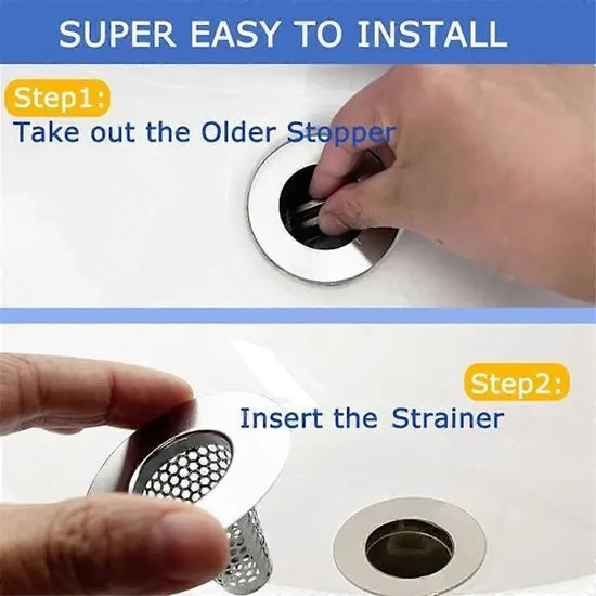 Bathroom Drain Filters - For 1.2-1.6 Inch Drain Holes - Small 1 Inch Conical Stainless Steel Filter - Pack of 4 - Image 5