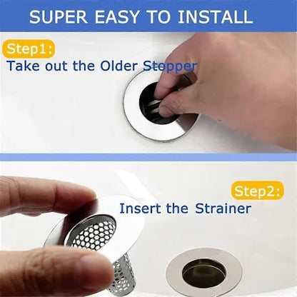 Bathroom Drain Filters - For 1.2-1.6 Inch Drain Holes - Small 1 Inch Conical Stainless Steel Filter - Pack of 4 - Image 5