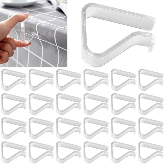 Transparent tablecloth clips - windproof tablecloth clips - Christmas family wedding party tablecloth clips - 24 pieces