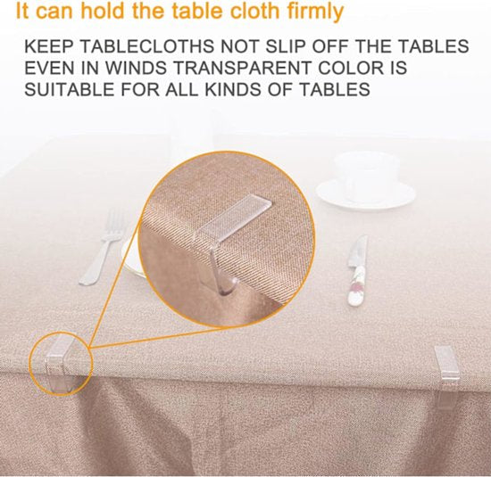 Transparent tablecloth clips - windproof tablecloth clips - Christmas family wedding party tablecloth clips - 24 pieces - Image 2