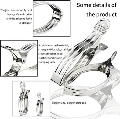 Clothes pegs - Open windproof clips - Clothes pegs - Sock racks - Quilt drying clips - 8 pieces - Image 3
