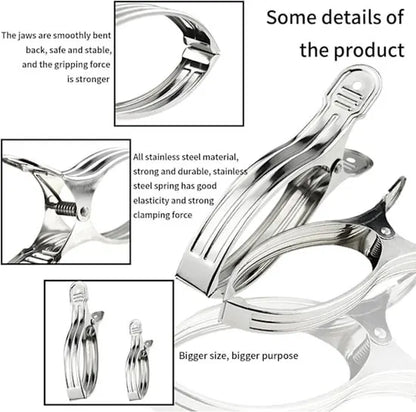 Clothes pegs - Open windproof clips - Clothes pegs - Sock racks - Quilt drying clips - 8 pieces - Image 3
