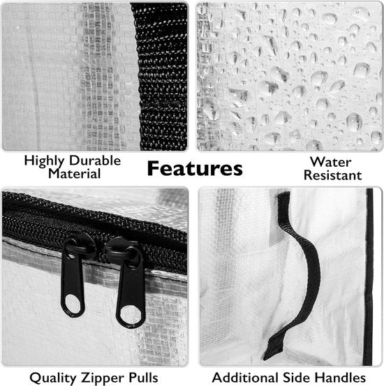 Large Moving Boxes & Storage Bags - Extra Large Moving Boxes with Backpack Straps, Zippers & Handles - Sturdy & Durable for Student Rooms - 4-Pack - Image 3