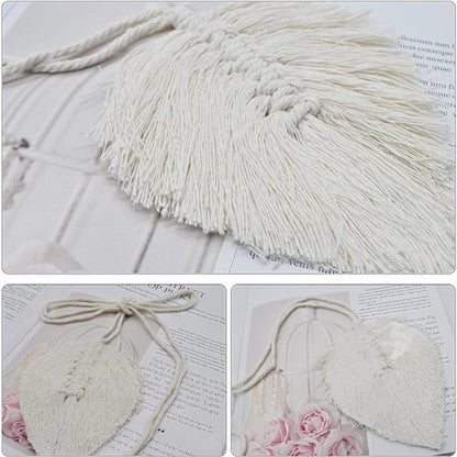 Curtain hooks - 2 sets of hand-woven curtains - curtain cords and curtain leaves - Image 3