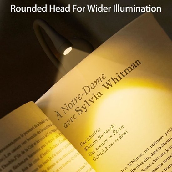 Book Lamp - Rechargeable Reading Lamp with Clip - Adjustable Brightness - Image 3