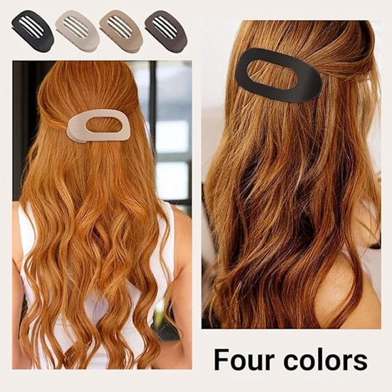 Hair Clips - Flat Hair Clips - Strong Grip Hair Clips with Inner Teeth - Strong Grip Side Hair Clips - 4 Pieces - Image 4