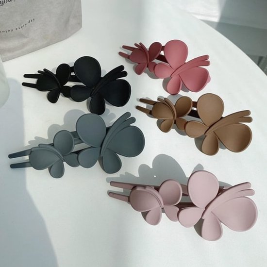 Hair Clips - Butterfly Hair Clips - Large Hair Clips - Matte Duckbill Hair Clips for Women - Alligator Hair Clips for Women - Girls - 5 Pieces - Image 3
