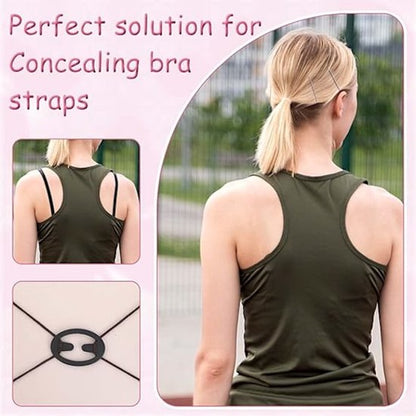 Non-slip bra straps - Racerback bra strap holders - bra strap clips with non-slip buckles and hidden straps - 12 pieces - Image 3