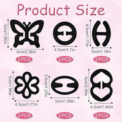 Non-slip bra straps - Racerback bra strap holders - bra strap clips with non-slip buckles and hidden straps - 12 pieces - Image 4