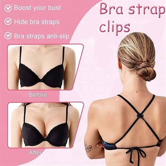 Non-slip bra straps - Racerback bra strap holders - bra strap clips with non-slip buckles and hidden straps - 12 pieces - Image 5