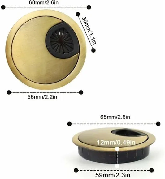 Desk Cable Hole Cover - Wireless Computer Cable Box - Cable Hole Cover - Furniture Accessories Round Cable Hole Cover - Decorative Ring - Image 4