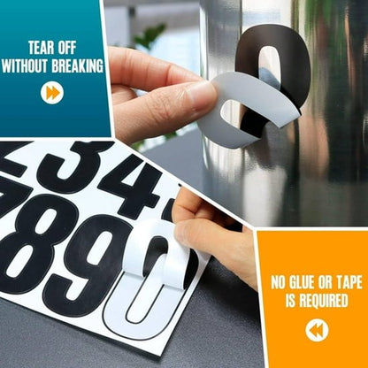 Letterbox stickers - Stickers - Number stickers - Self-adhesive labels - Waterproof door stickers - Suitable for windows, doors, cars and trucks (black) 6 sheets 4 inch - Image 3