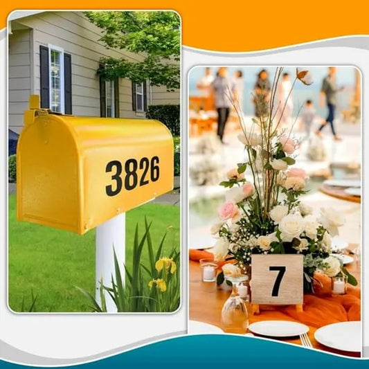 Letterbox stickers - Stickers - Number stickers - Self-adhesive labels - Waterproof door stickers - Suitable for windows, doors, cars and trucks (black) 6 sheets 4 inch - Image 5