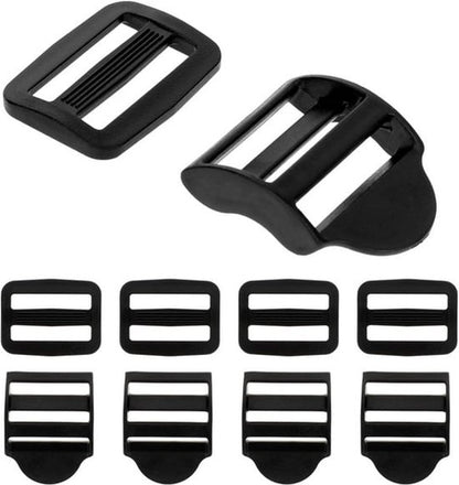 Replacement Backpack Buckles - Set of 5 - Replacement Backpack Buckles - Adjustable - Black Slide Buckles for Backpacks