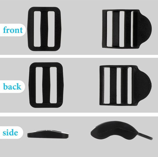 Replacement Backpack Buckles - Set of 5 - Replacement Backpack Buckles - Adjustable - Black Slide Buckles for Backpacks - Image 5