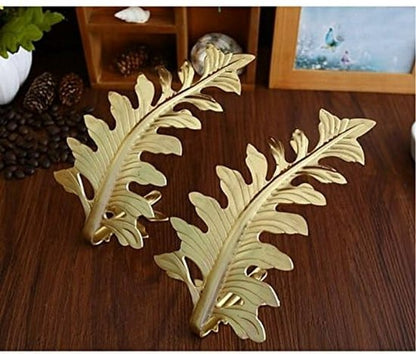 Curtain Hook - Leaf Curtain Wall Hook - Curtain Accessory - Set of 2 (Gold) - Image 3
