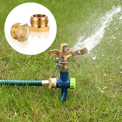 2-Pack - G 1/2" BSP Female to GHT 3/4 Male Hose Connector - Brass Garden Hose Connector - Threaded Pipe Connector - Hose Connector, Water Hose Connector, Garden Hose Connector - Image 3
