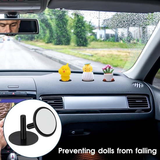 20-Piece Rubber Duck Holder - Black Car Duck Holder - Car with Self-Adhesive Duck Pads for Dashboard Display Duck Accessories (Rubber Duck Not Included) - Image 4
