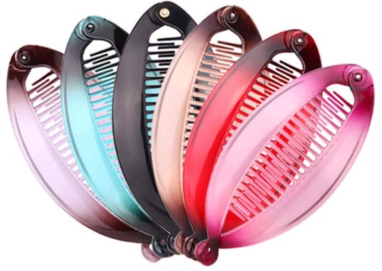 6 pieces banana hair clips - women's resin fishtail clips - comb hair accessories - fish clips - hair accessories - women - Image 3
