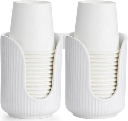 Ceramic countertop cup holder - Bathroom cup holder - Small countertop accessory - For sinks, bathrooms, kitchens and dining rooms