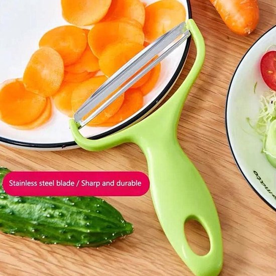 Green vegetable grater - vegetable cutter cabbage grater - stainless steel fruit and vegetable peeler cabbage grater - kitchen essential family restaurant 18*12cm - Image 4