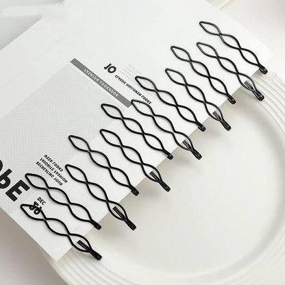 12-pack black retro hairpins - mini black hairpins - fashionable BB clips - invisible ponytail clips - small hairpins - beautiful hair accessories for women and girls wedding decorations