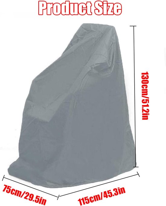 Waterproof Wheelchair Cover - Oxford Fabric Wheelchair Cover, Mobile Vehicle Cover, Wheelchair Storage Protector - UV Protection, Dust Protection, Outdoor Rain Cover - Gray - 115x75x130cm - Image 4