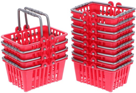 Children's shopping basket set 12-piece - small toys - shopping basket - model - children's play house - play ornaments - Image 2