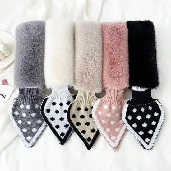 Warm scarf for autumn and winter - Soft and comfortable women's scarf with dotted pattern - Fashionable and versatile winter scarf for everyday use（Grey） - Image 5