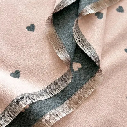 Women's scarf - Long scarf - Double-sided warm blanket - Suitable for spring, autumn and winter - 185*65cm - Red - Image 2