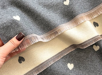 Women's scarf - Long scarf - Double-sided warm blanket - Suitable for spring, autumn and winter - 185*65cm - Red - Image 3