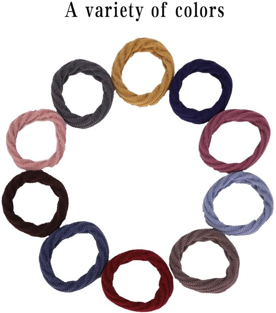 10 Piece Hair Elastic Set – Soft Elastic Hairbands with Pattern – Suitable for Thick, Fine & Curly Hair – Hair Accessories for Girls - Image 2