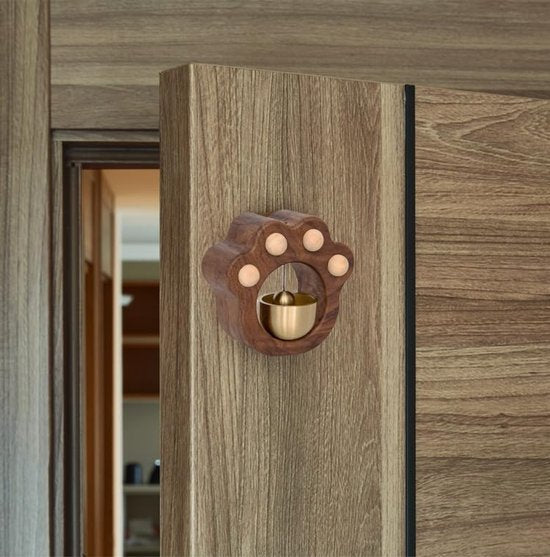 Wind chime - Magnetic wind chime - Wooden doorbell - Wooden shop bell - For opening doors (Cat) - Image 3