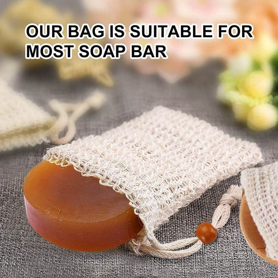 8-Piece Soap Storage Bag - Soap Bag Set - Exfoliating Mesh Soap Bags - Foaming & Fast-Drying In-Shower Soap Holders - Soap Leftover Holder - Image 3