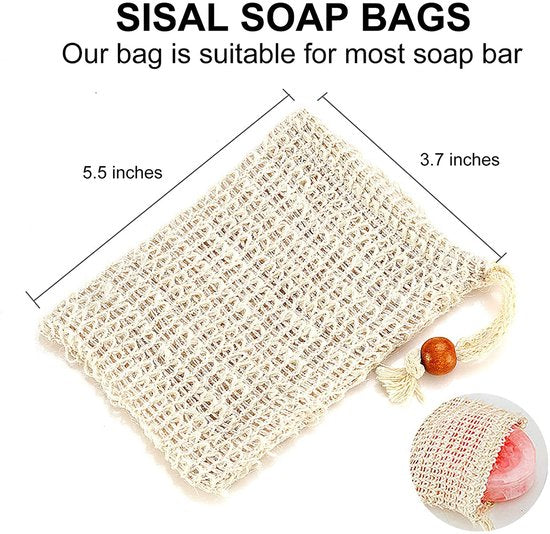 8-Piece Soap Storage Bag - Soap Bag Set - Exfoliating Mesh Soap Bags - Foaming & Fast-Drying In-Shower Soap Holders - Soap Leftover Holder - Image 6