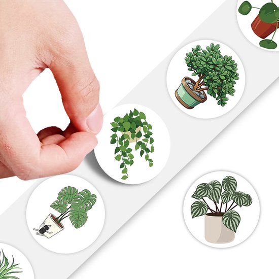 Stickers - 500 sheets - Journaling stickers - Plant stickers - 14 sheets of reusable green stickers with plant curls - Image 2